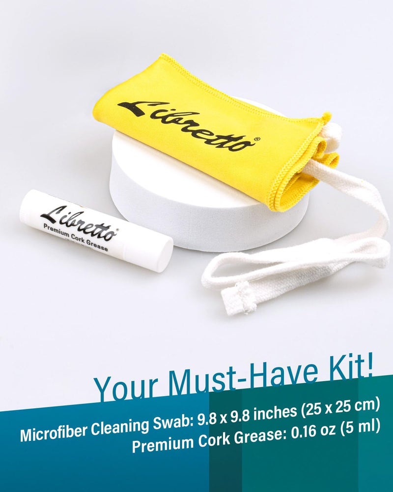 Libretto Clarinet Swab Kit, Pull Through Swab + Cork Grease, Microfiber Swab for Bb Clarinet, Odorless 0.16 oz Cork Grease for Woodwind Musical Instruments - Image 3